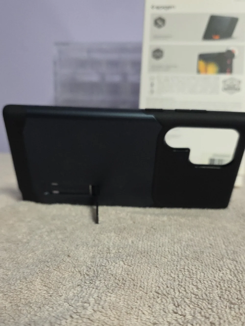 Spigen Slim Armor Kickstand Case for Galaxy S22‎ Ultra - Black